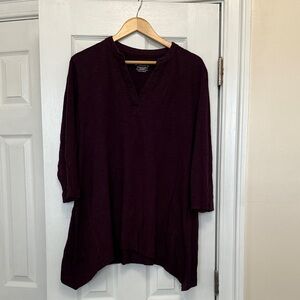 Chico's Deep Purple Tunic Top